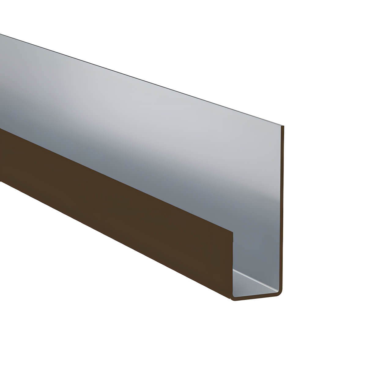 Värvitud alumiiniumist J-profiil Hardie VL MetalTrim kastanipruun 3000 mm, 10 tk
